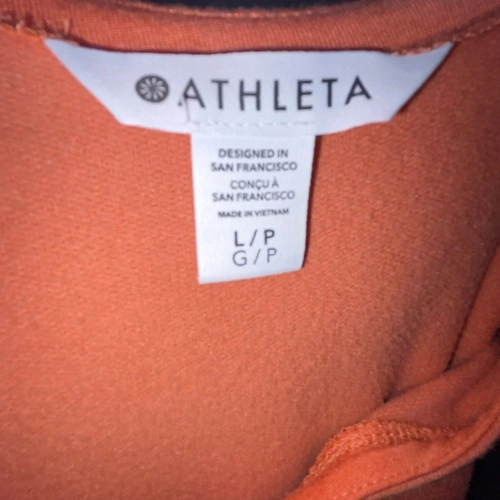 ATHLETA Balance Jumpsuit Size Large Soft Persimmon Lounge Comfortable Travel - Picture 3 of 7